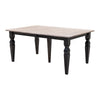 Classic Turned Leg Black & Wood Extending Dining Table | M-DK&O-SS