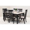 Classic Turned Leg Black & Wood Extending Dining Table | M-DK&O-SS