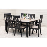Classic Turned Leg Black & Wood Extending Dining Table | M-DK&O-SS