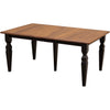Classic Turned Leg Black & Wood Extending Dining Table | M-EB&E-MC