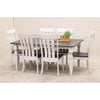 Classic Turned Leg White & Wood Extending Dining Table | M-AV&GS