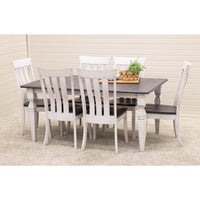 Classic Turned Leg White & Wood Extending Dining Table | M-AV&GS