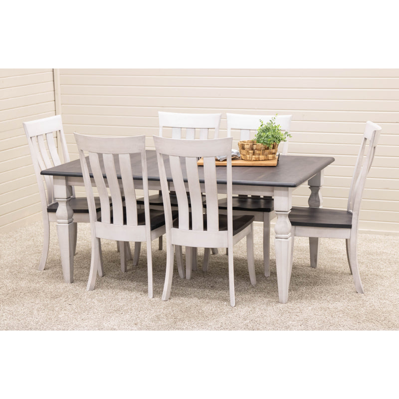 Classic Turned Leg White & Wood Extending Dining Table | M-AV&GS