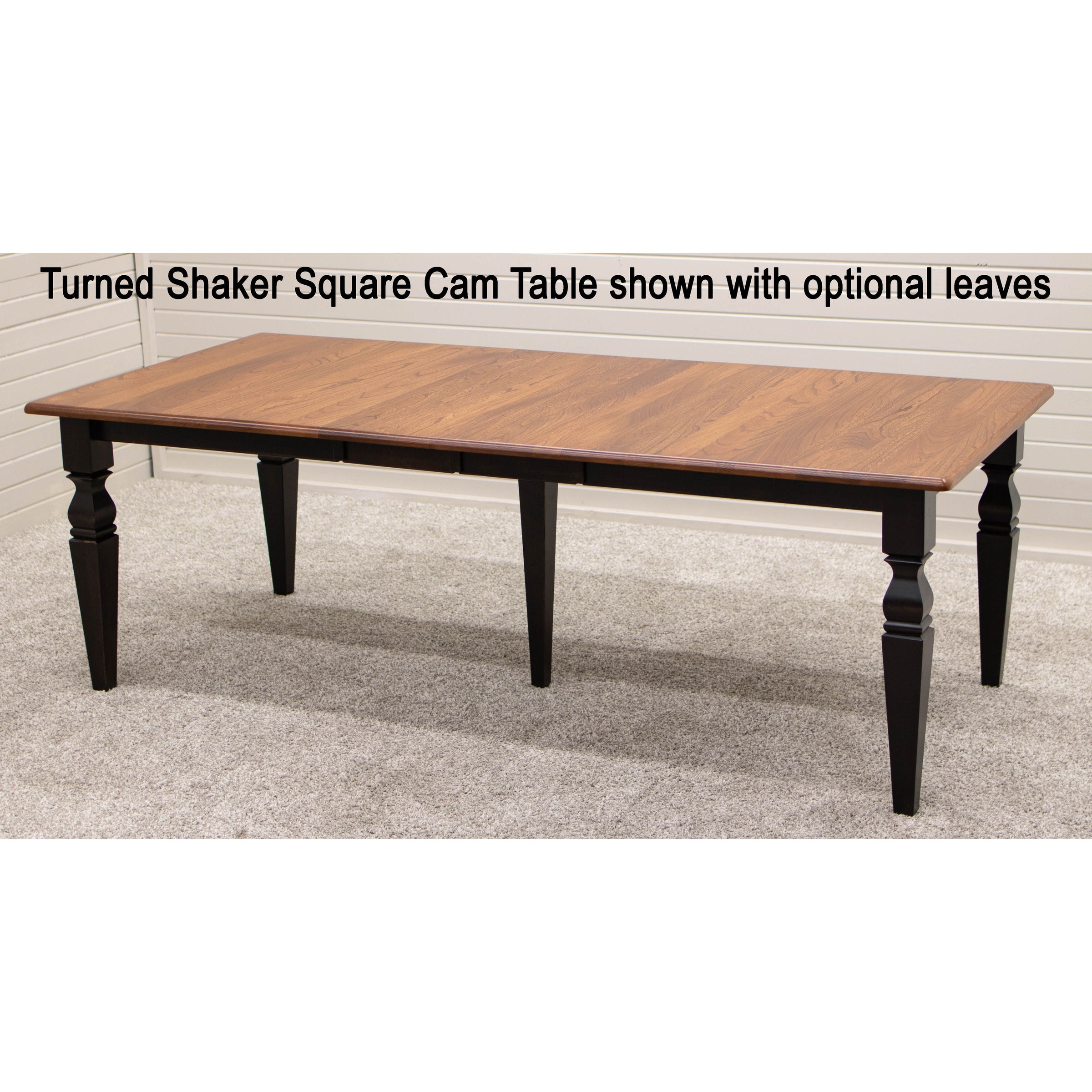 Classic Turned Leg Hickory Wood Extending Dining Table | WB
