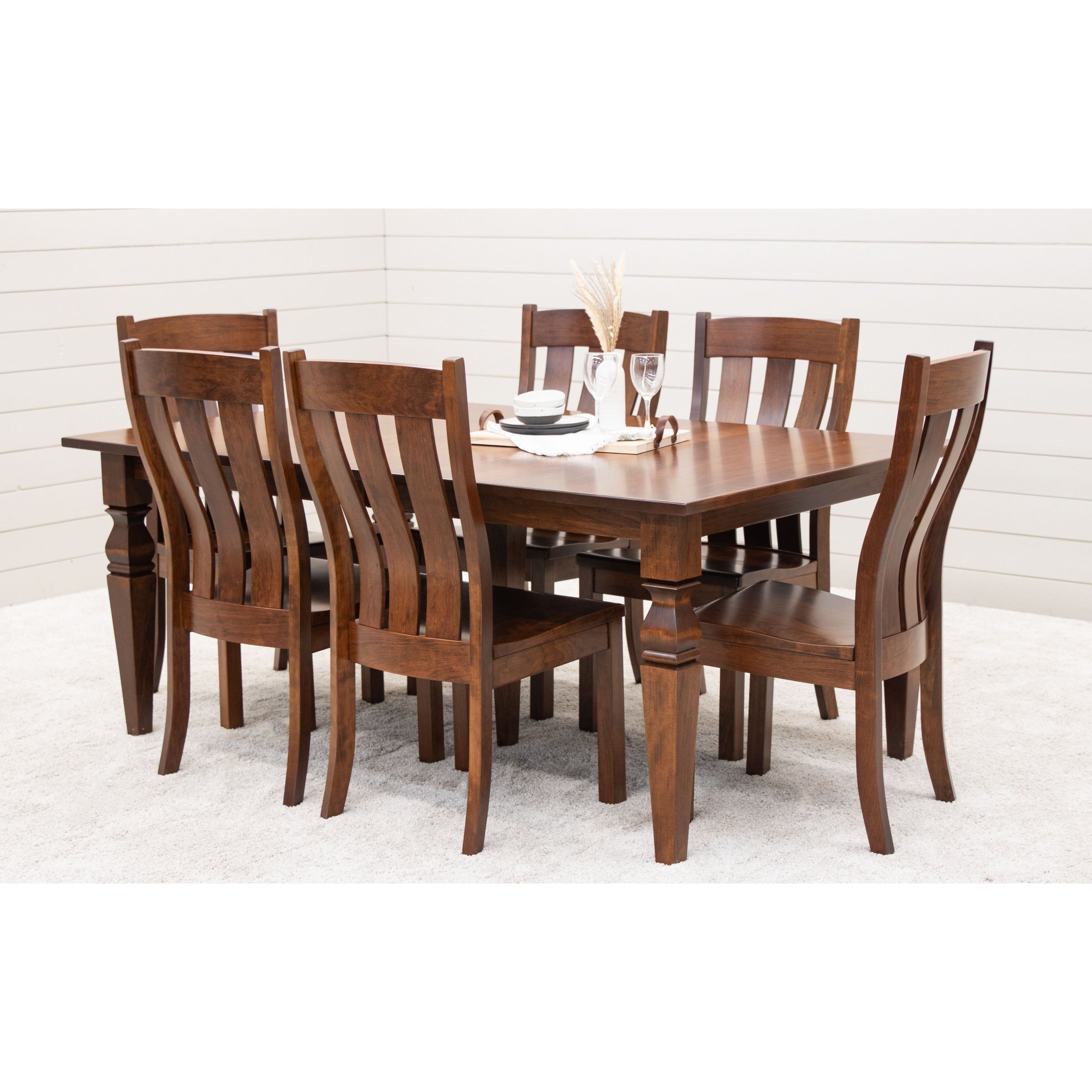 Classic Turned Leg Cherry Wood Extending Dining Table | ASB