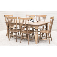 Classic Turned Leg Maple Wood Extending Dining Table | WB