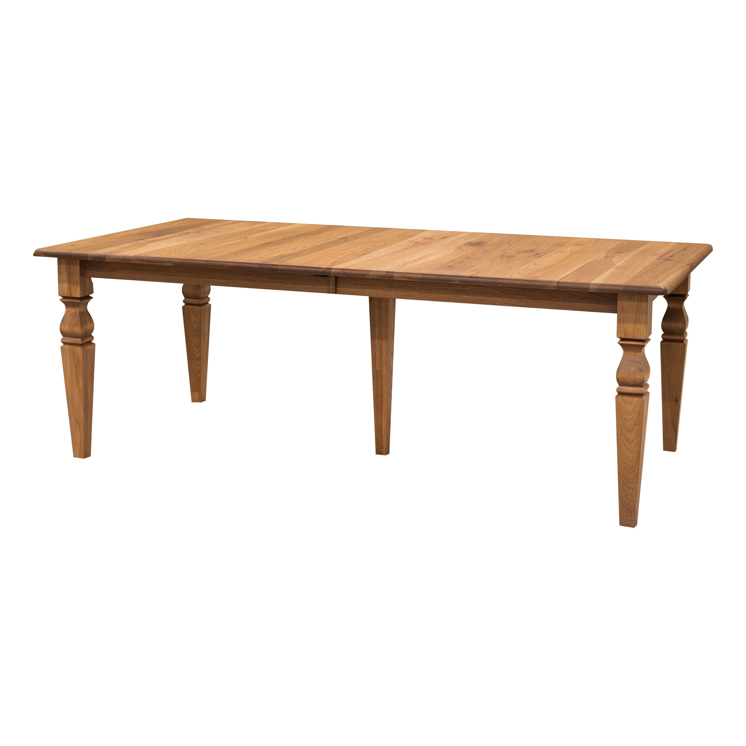 Classic Turned Leg Hickory Wood Extending Dining Table | HC
