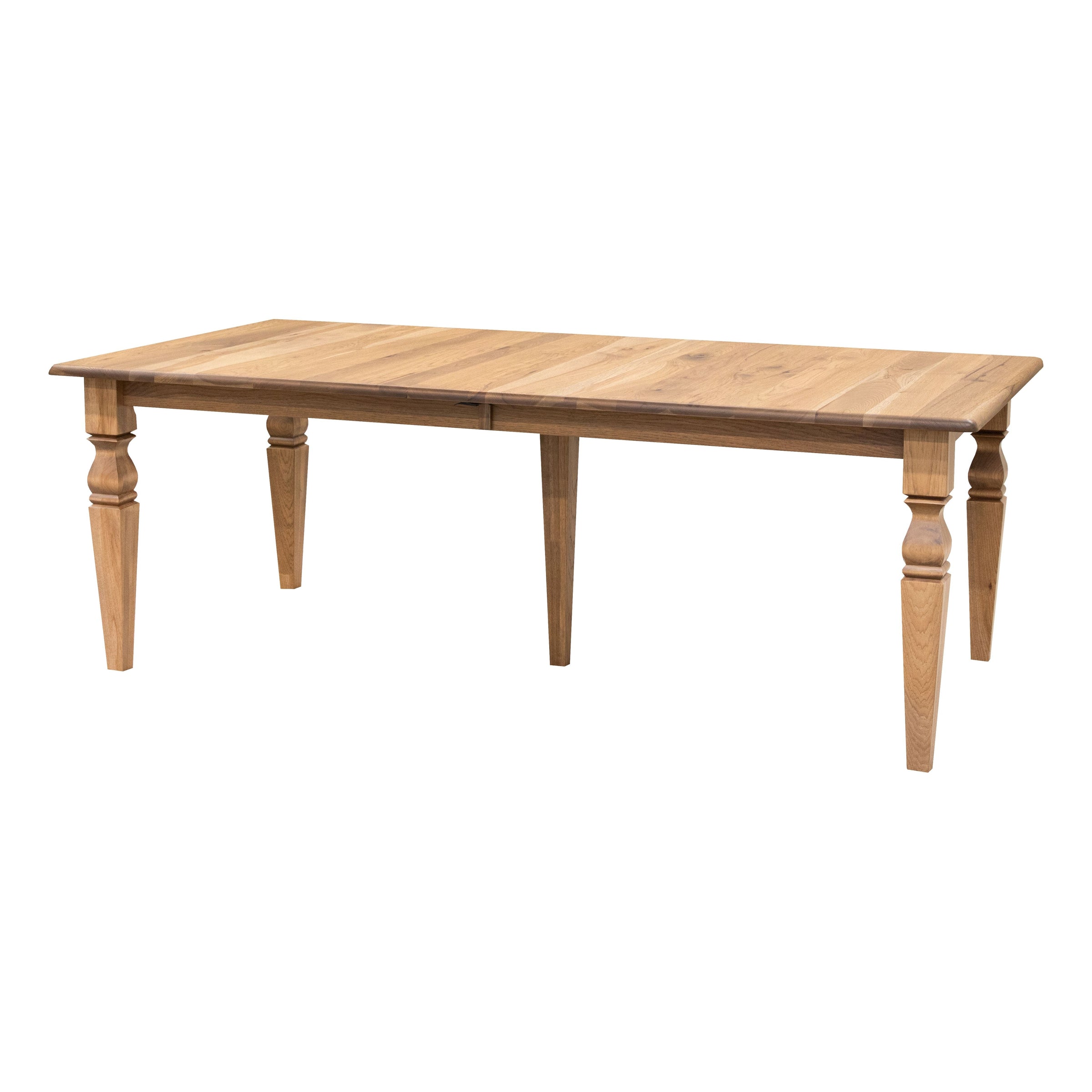 Classic Turned Leg Hickory Wood Extending Dining Table | WB