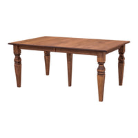 Classic Turned Leg Leg Maple Wood Extending Dining Table | BOS