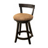 Temple 24" Maple Wood Swivel Bar Stool with Fabric Seat | EB