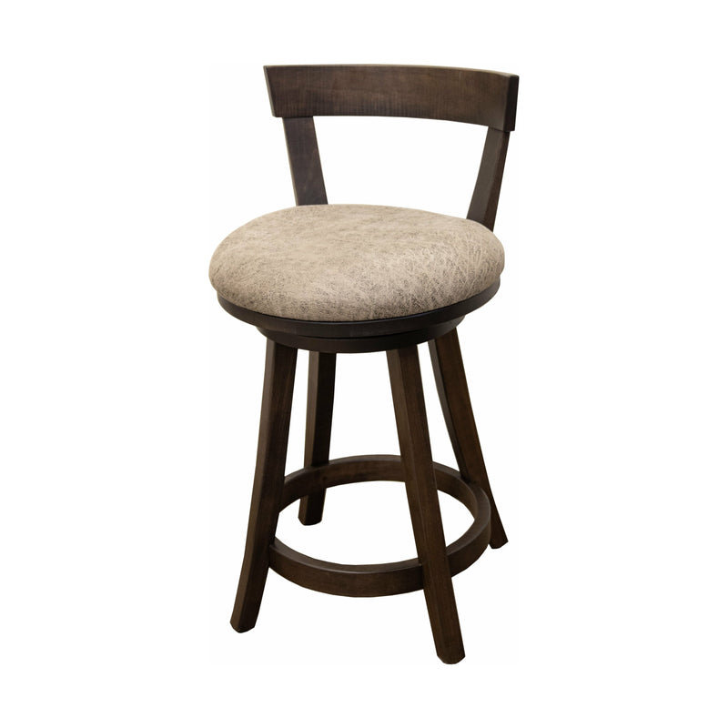 Temple 24" Maple Wood Swivel Bar Stool with Fabric Seat | DK