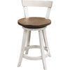 Temple 24" White & Wood Swivel Bar Stool | O-CS&RWO-CO