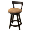 Temple 24" Maple Wood Swivel Bar Stool with Fabric Seat | EB