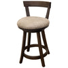 Temple 24" Maple Wood Swivel Bar Stool with Fabric Seat | DK