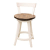 Temple 24" White & Wood Swivel Bar Stool | M-CW&CO