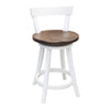 Temple 24" White & Wood Swivel Bar Stool | M-DW&CO