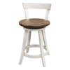 Temple 24" White & Wood Swivel Bar Stool | O-CS&RWO-CO
