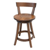 Temple 24" Rustic Quarter Sawn White Oak Wood Swivel Bar Stool | GB