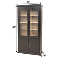 Toledo Black & Elm Wood Display Cabinet | M-EB&E-MC