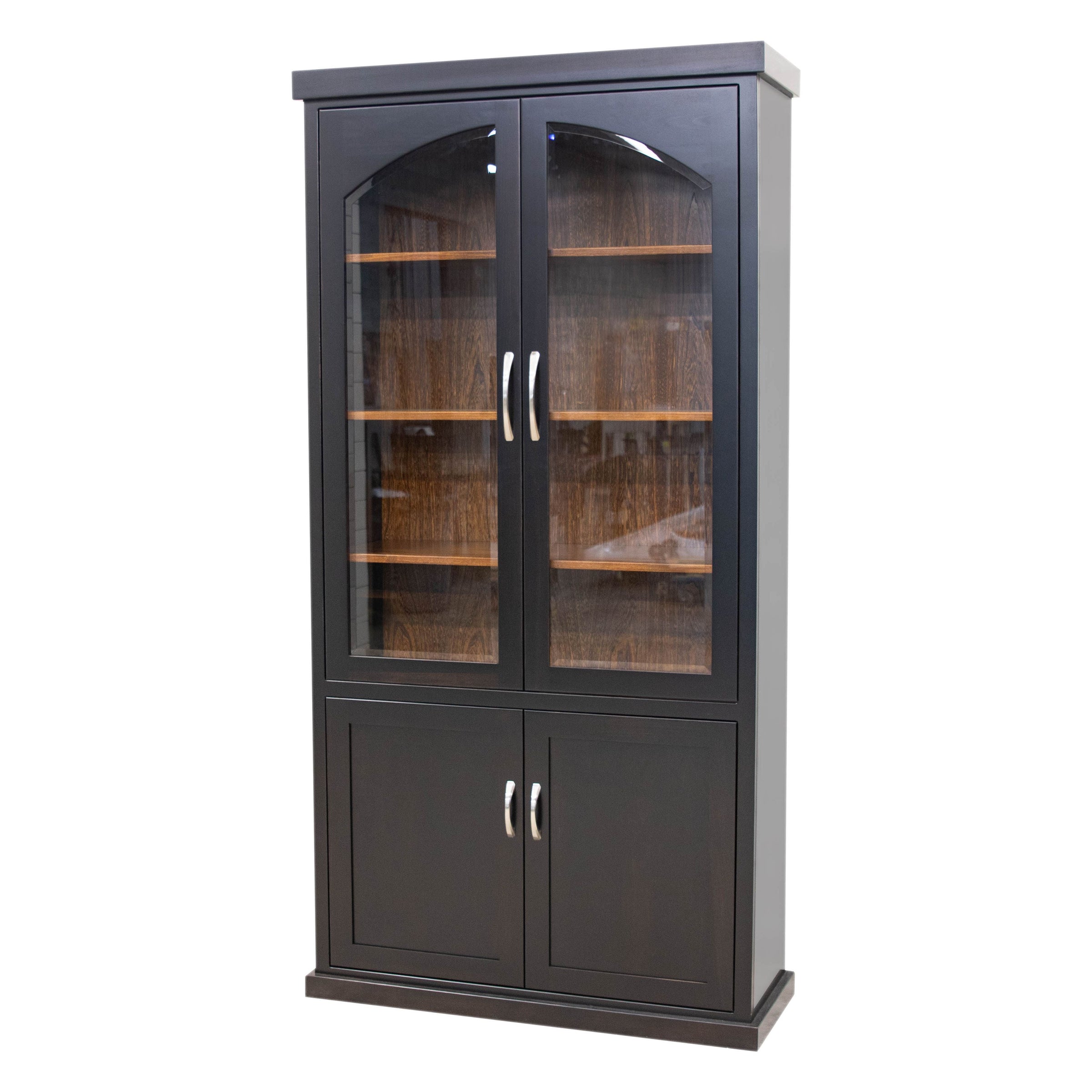 Toledo Black & Elm Wood Display Cabinet | M-EB&E-MC