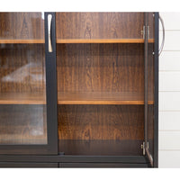 Toledo Black & Elm Wood Display Cabinet | M-EB&E-MC