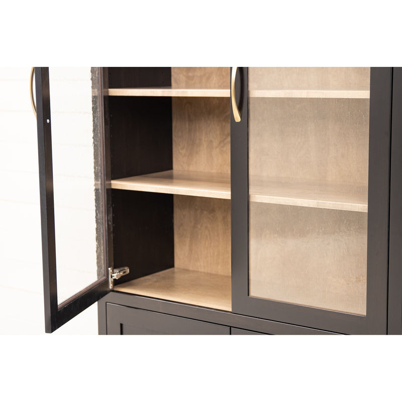 Toldeo Black & Wood Display Cabinet | M-EB&RH-WB