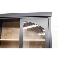 Toldeo Black & Wood Display Cabinet | M-EB&RH-WB