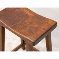 Urania 24" Cherry Wood Bar Stool | ASB