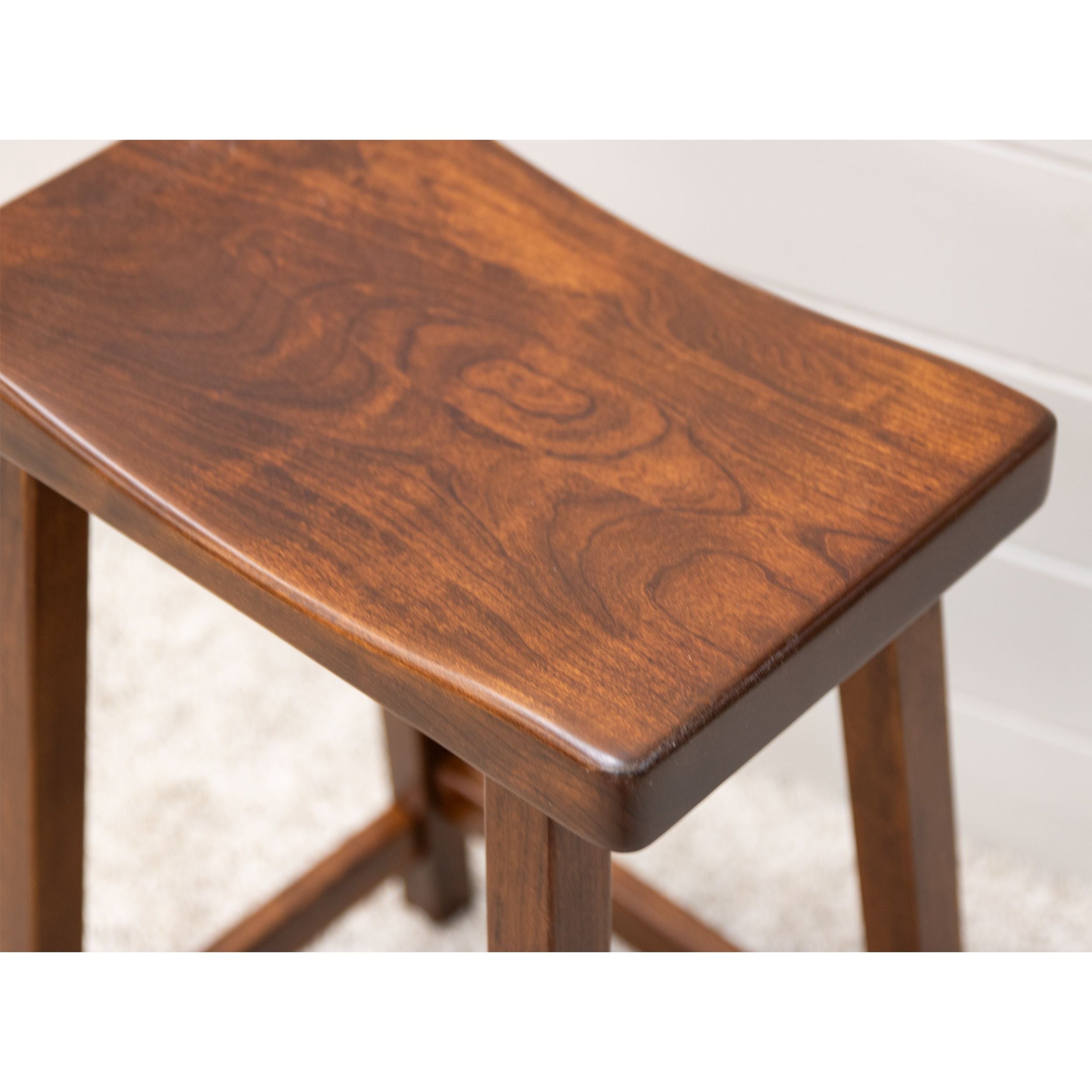 Urania 24" Cherry Wood Bar Stool | ASB