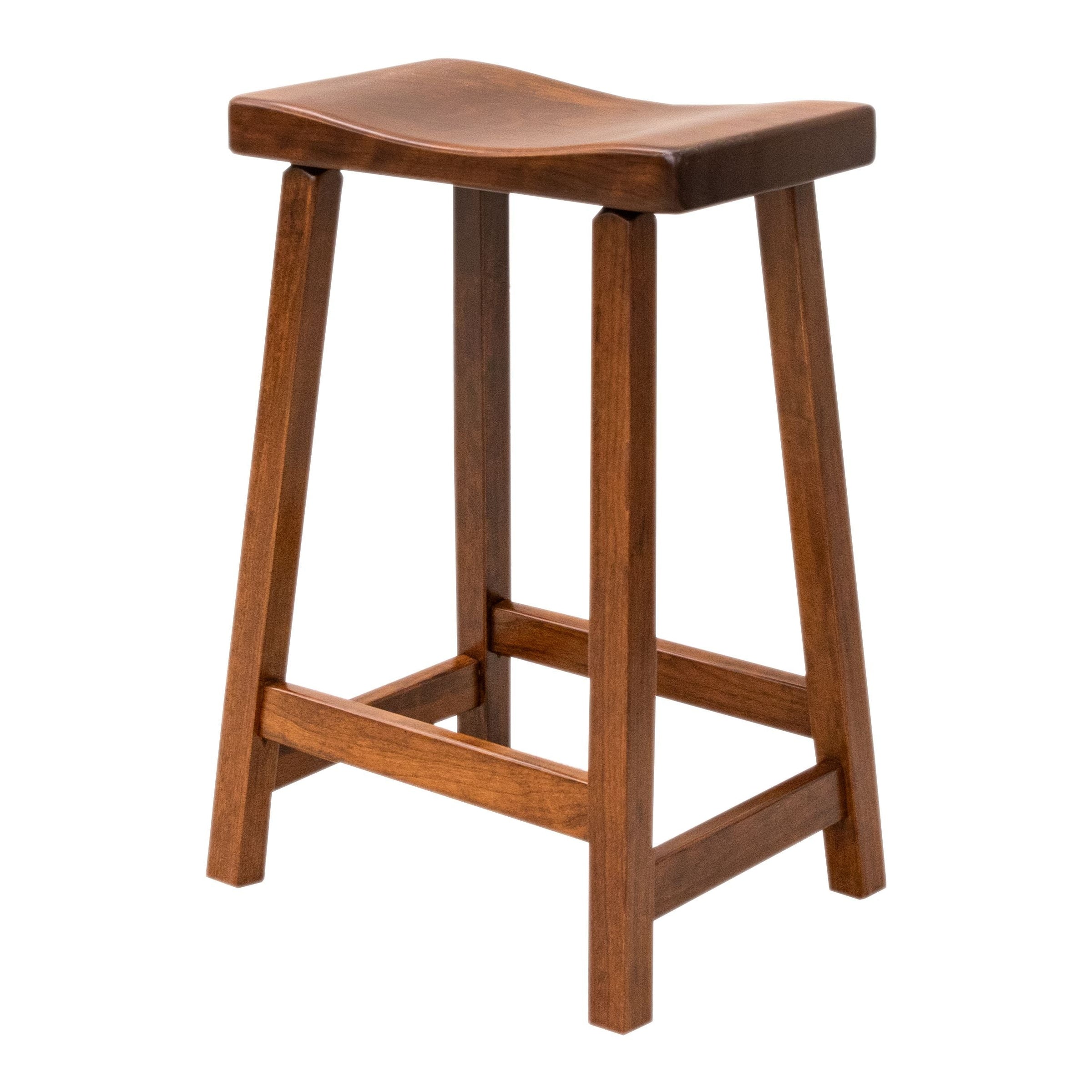 Urania 24" Cherry Wood Bar Stool | MC