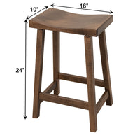 Urania 24" Hickory Wood Bar Stool | CO