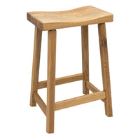 Urania 24" White Oak Wood Bar Stool | DS