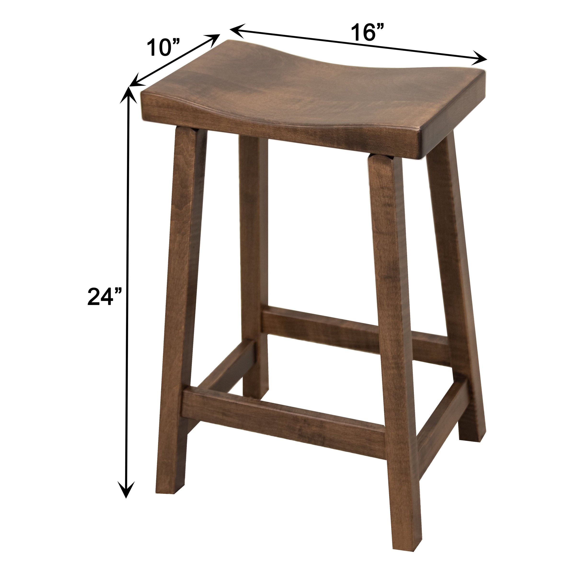 Urania 24" Black & Wood Bar Stool | M-DK&RWO-GRB