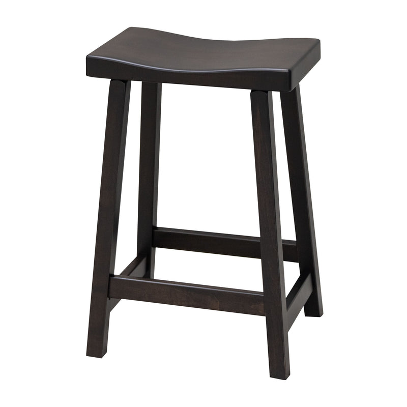 Urania 24" Black Maple Wood Bar Stool | EB