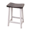 Urania 24" White & Wood Bar Stool | M-AV&GS