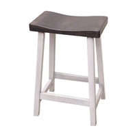 Urania 24" White & Wood Bar Stool | M-AV&GS