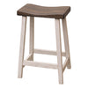 Urania 24" White & Wood Bar Stool | O-GW&RWO-SB