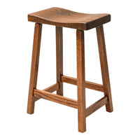 Urania 24" Oak Wood Bar Stool | MC