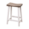 Urania 24" White & Wood Bar Stool | M-DW&RWO-GRB