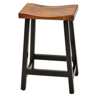 Urania 24" Black & Wood Bar Stool | M-EB&C-MC