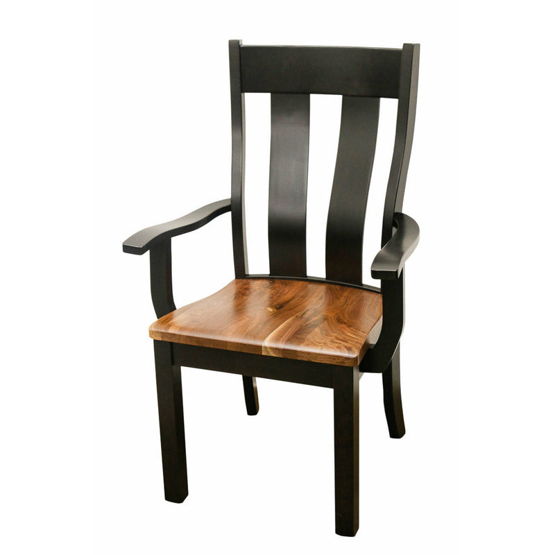 Utah Black & Wood Arm Dining Chair | M-EB&W-NAT