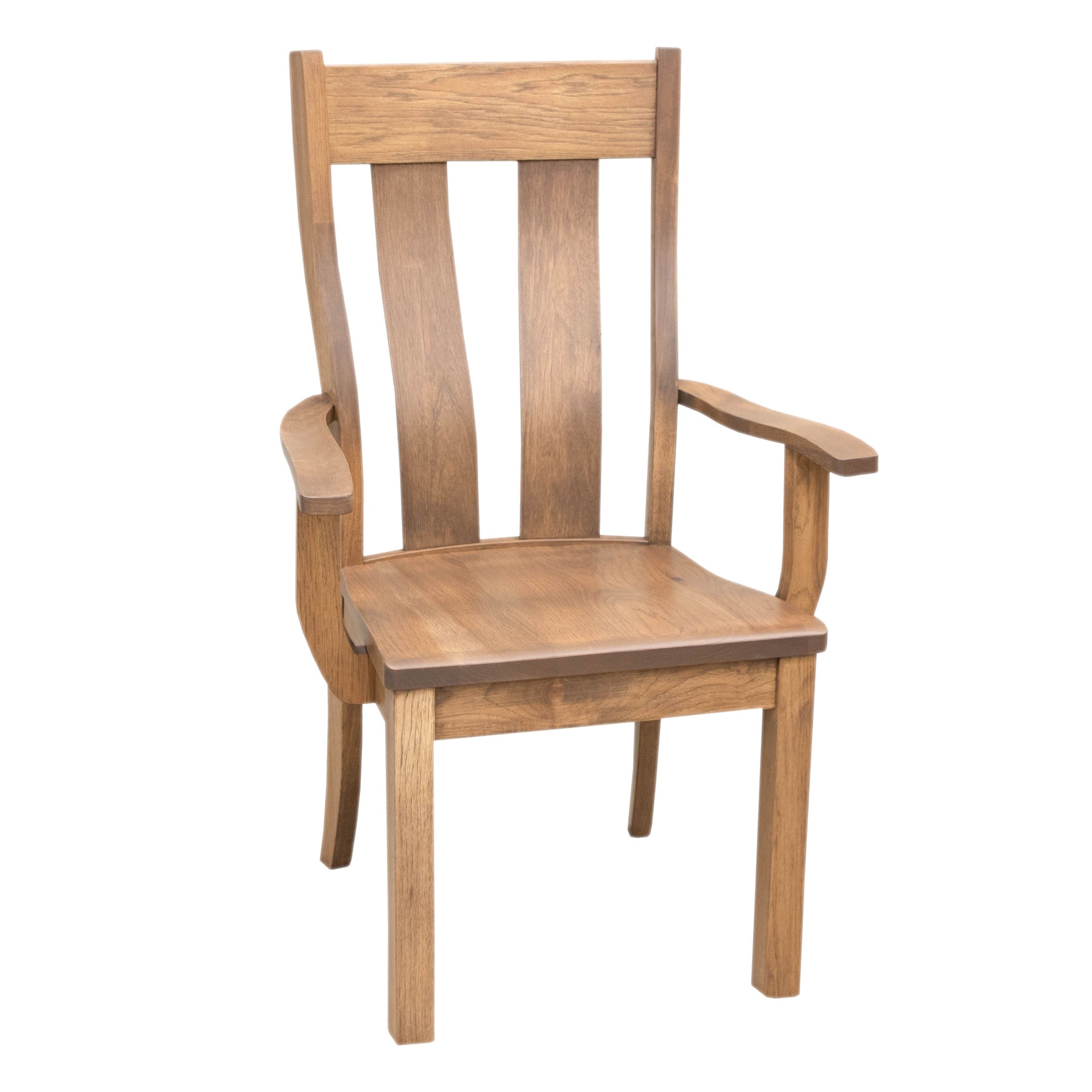 Utah Hickory Wood Arm Dining Chair | WB