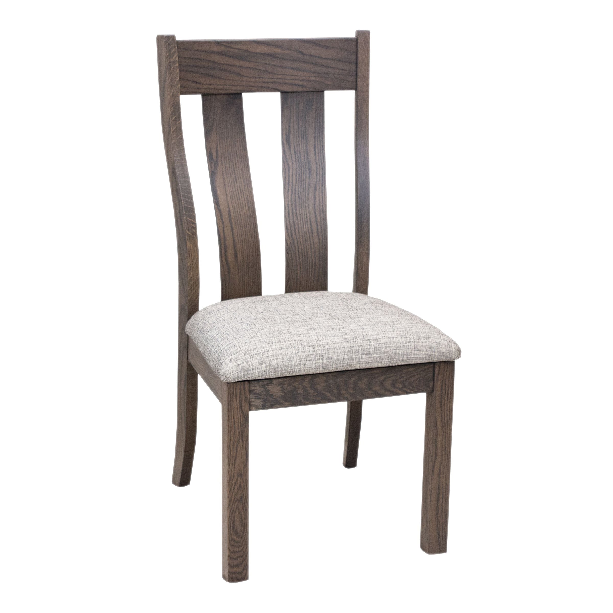 Utah Rustic White Oak Wood Side Dining Chair with Fabric Seat | SB&16-121