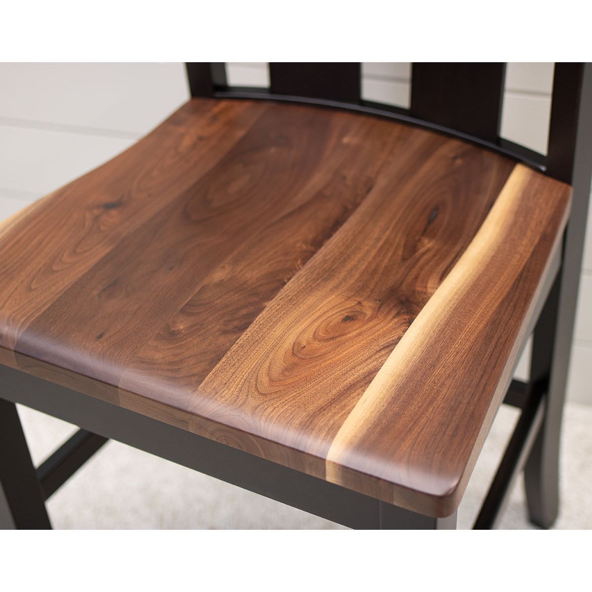 Utah Black & Wood 24" Stationary Bar Stool | M-EB&W-NAT