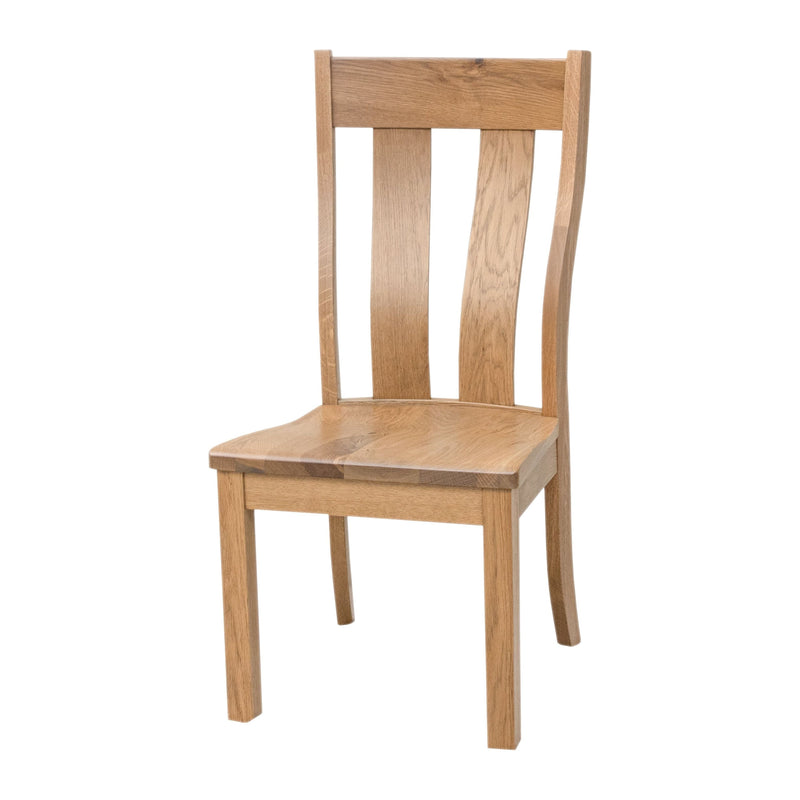Utah Rustic White Oak Wood Side Dining Chair | DS
