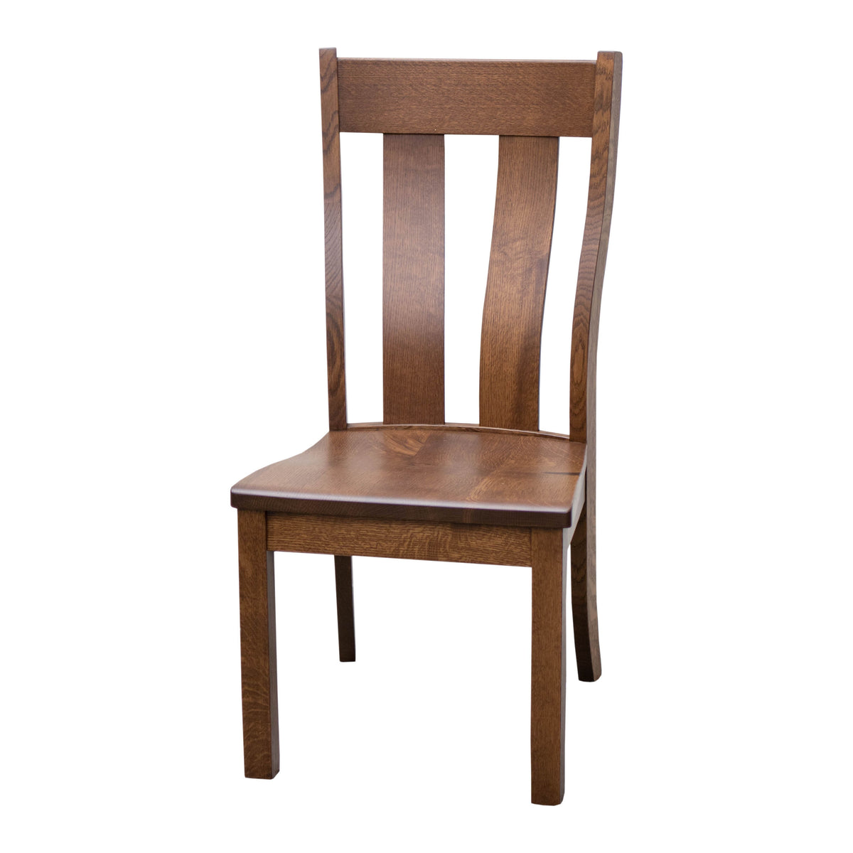 Utah Rustic Quarter Sawn White Oak Wood Side Dining Chair | ASB