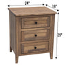 Washington 3-Drawer Nightstand