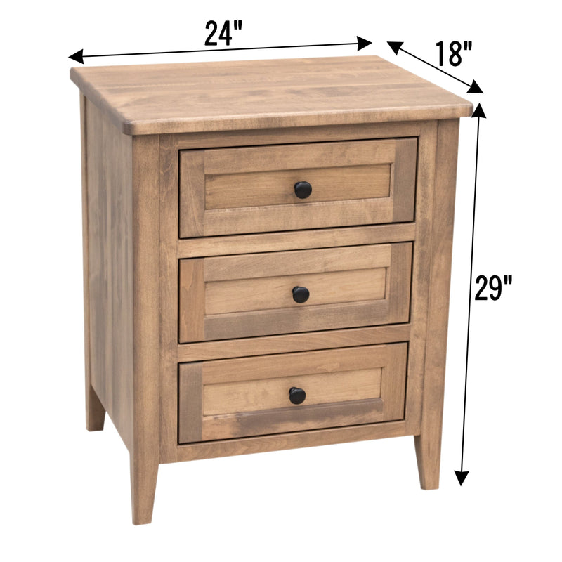 Washington 3-Drawer Nightstand