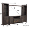 Weston Maple Wood Entertainment Center with Electric Fireplace | SB