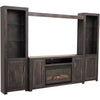 Weston Maple Wood Entertainment Center with Electric Fireplace | SB